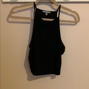 Charlotte Russe Faux Halter Crop Top
